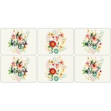 Portmeirion Pimpernel - Groovy Floral Placemats Set Of 6