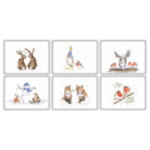 Wrendale Christmas Placemats Set Of 6