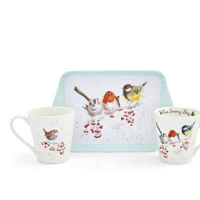Wrendale Christmas One Snowy Day Mug And Tray Set