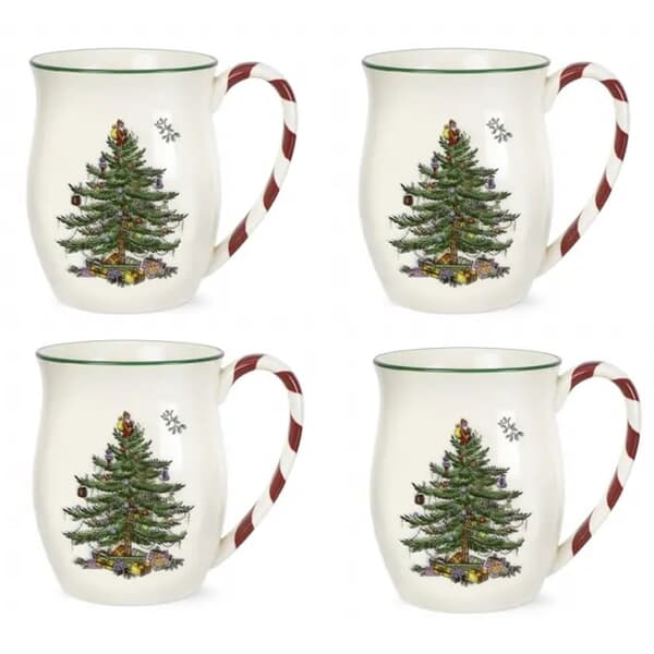 Spode Christmas Tree Mug With Peppermint Handles (XT5116X)