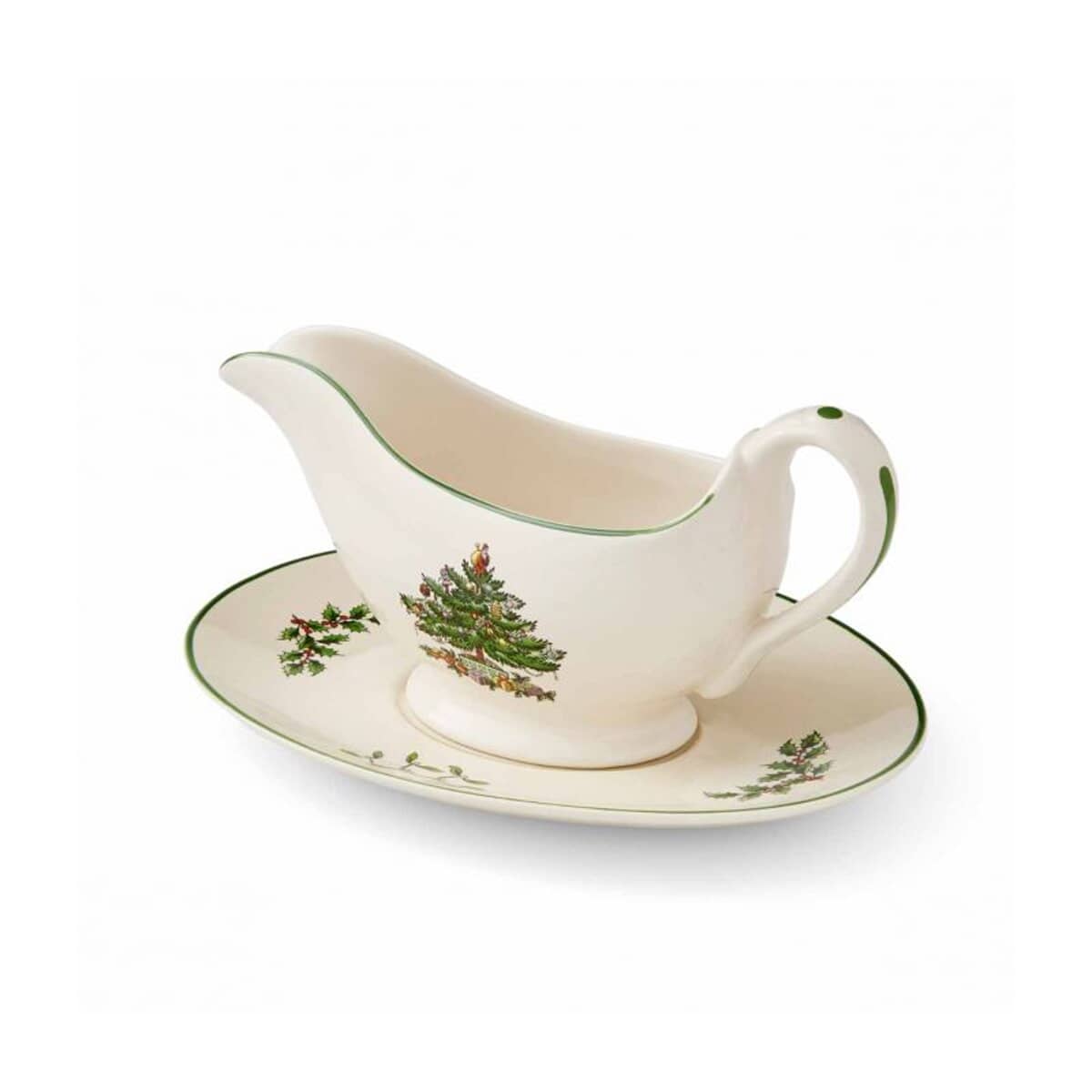 Spode Christmas Tree Sauce Boat And Stand (XT7410X)