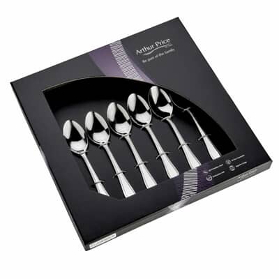 Arthur Price Bead Box Of 6 Tea Spoons