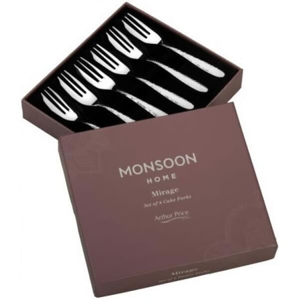 Arthur Price Monsoon Mirage - Set Of 6 Pastry Forks