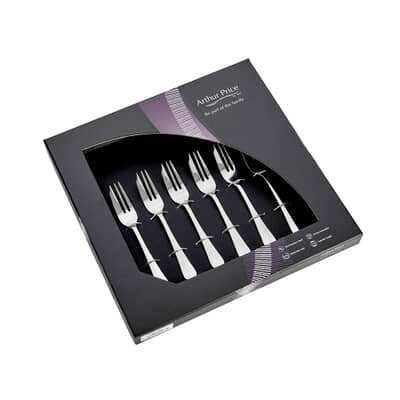 Arthur Price Rattail Box Of 6 Pastry Forks