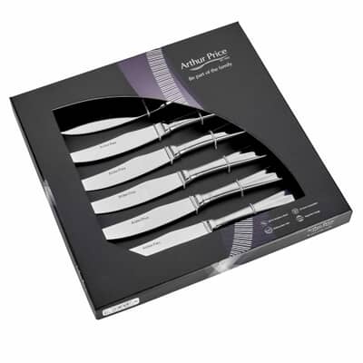 Arthur Price Rattail Box Of 6 Steak Knives