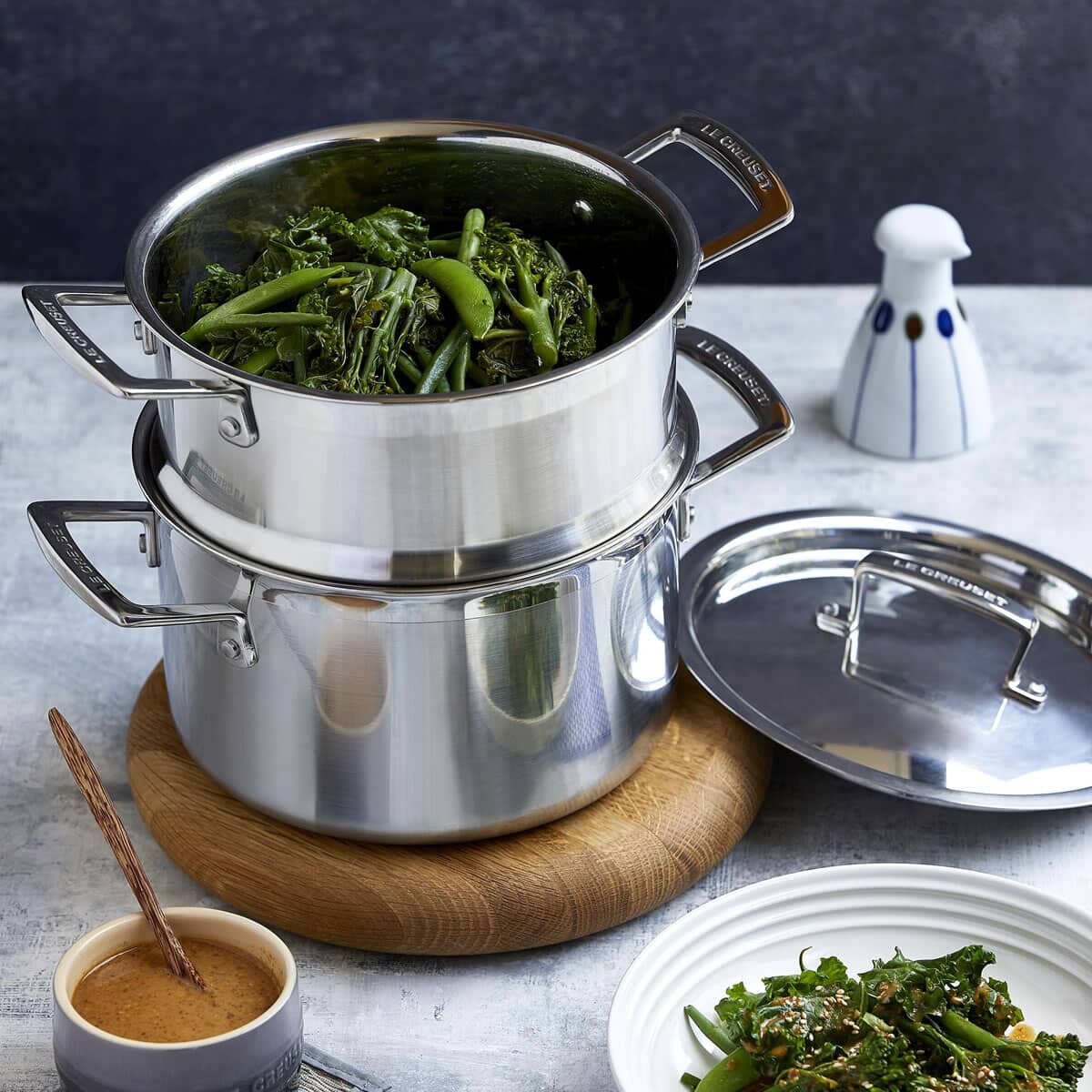 Le Creuset 3 Ply Stainless Steel 20cm Steamer Insert (Handles