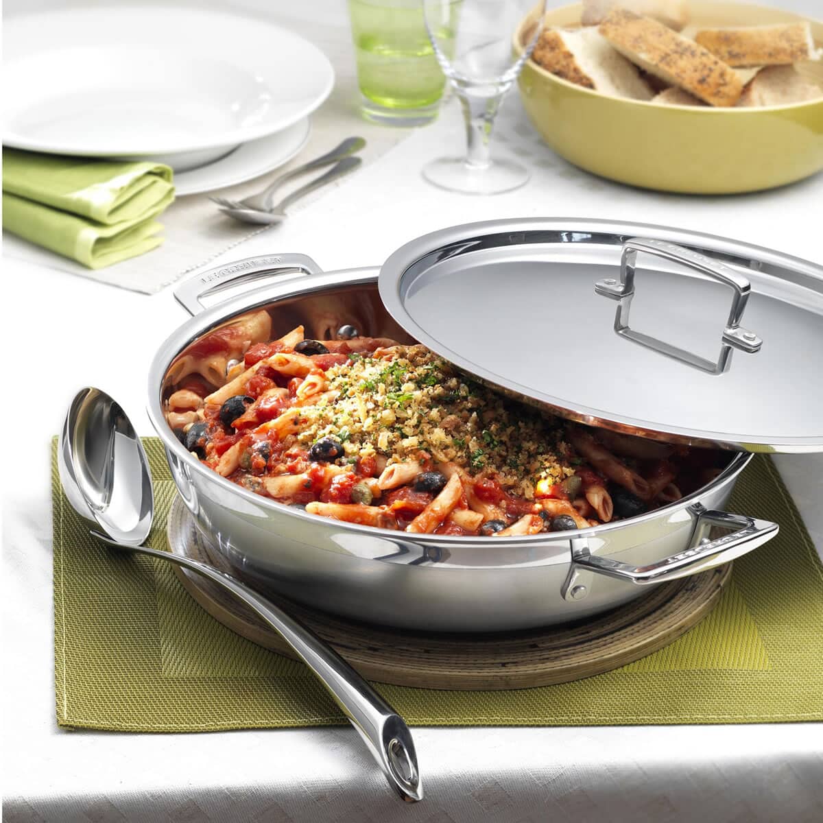 Le Creuset 3 Ply Stainless Steel 30cm Mediterranean Casserole