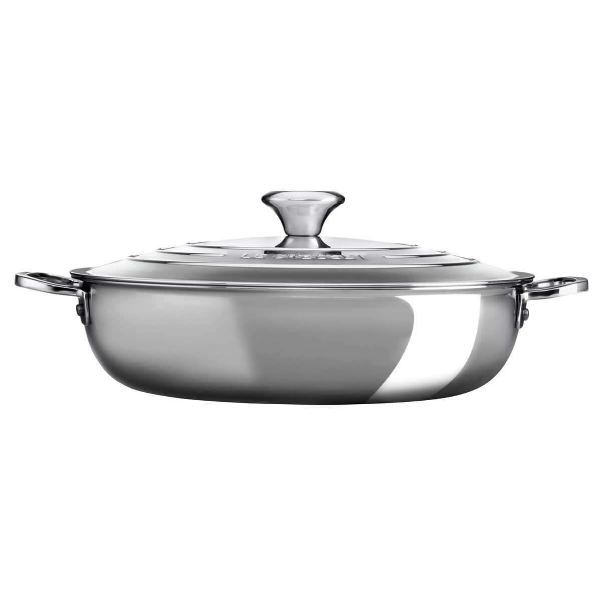 Le Creuset Signature Stainless Steel 24cm Casserole With Lid 966021240 Ecookshop