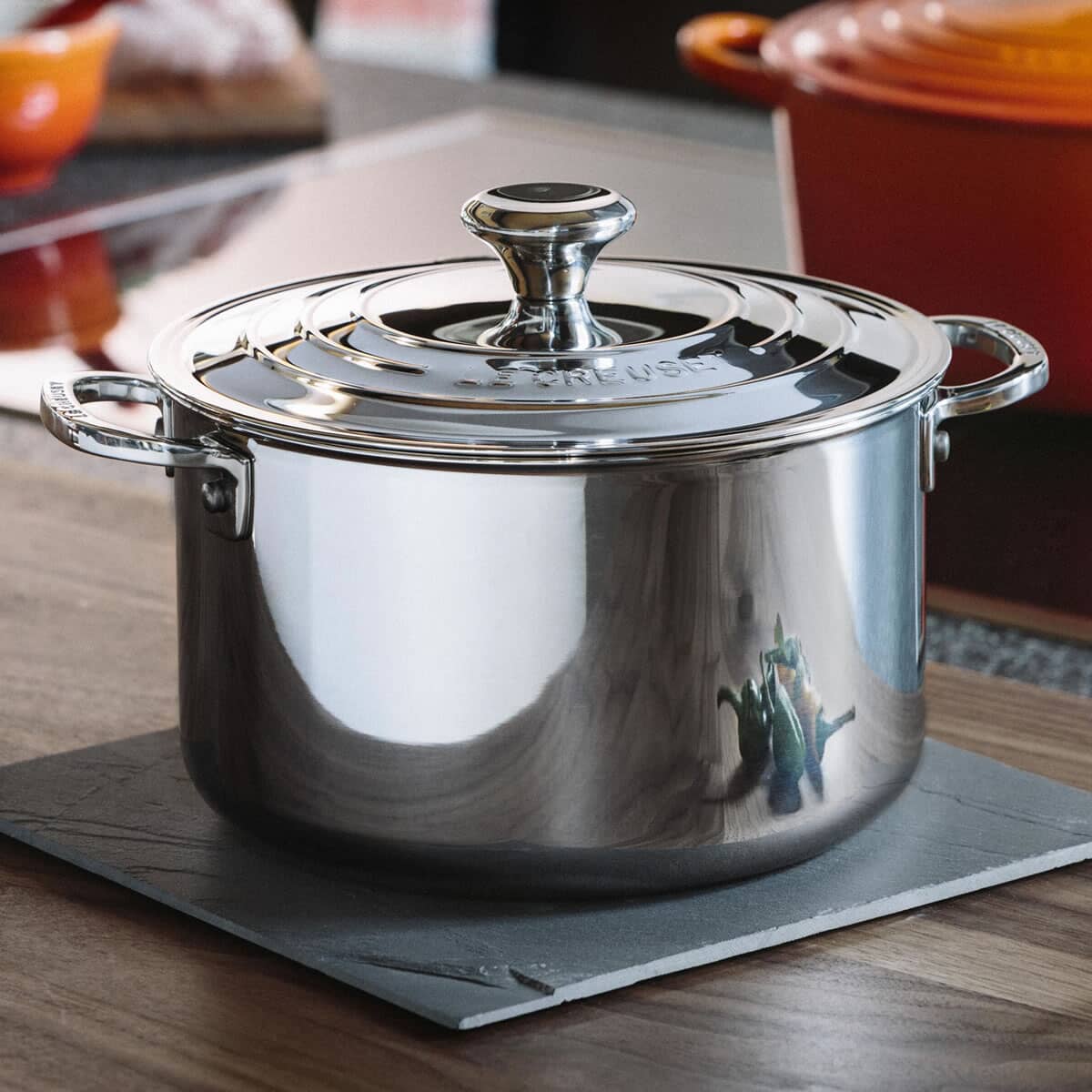 Le Creuset Signature Stainless Steel 24cm Stockpot With Lid