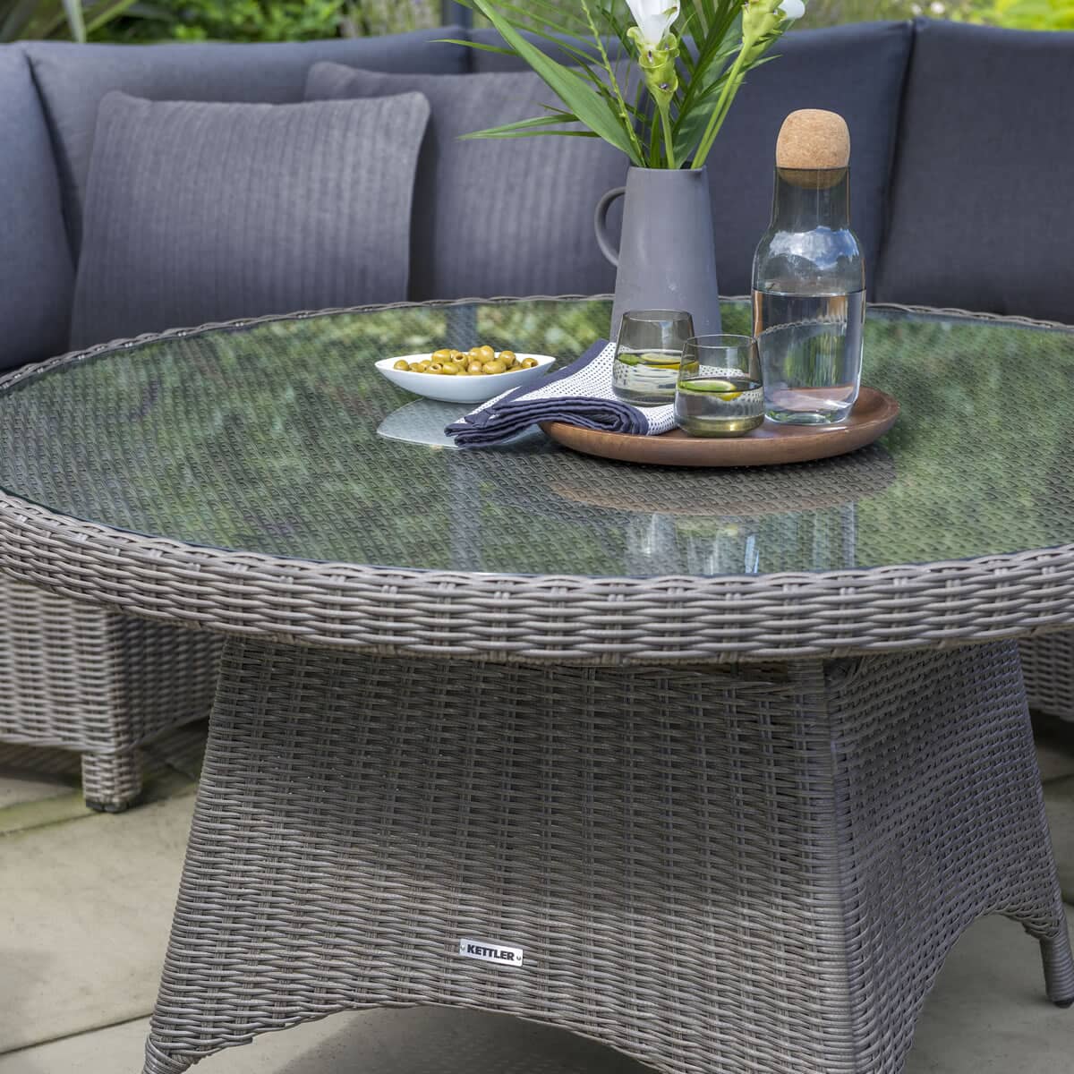 Kettler Palma Round Set Rattan 0193347 2100C Garden Furniture World