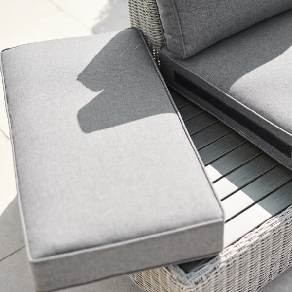 Kettler Palma Low Lounge Set Rattan with Grey Taupe Cushions