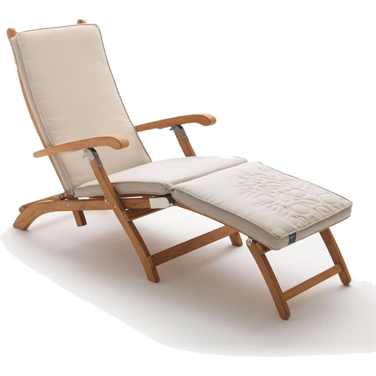 RHS Wisley Teak Steamer Chair - (0896611-8001) - Garden Furniture World