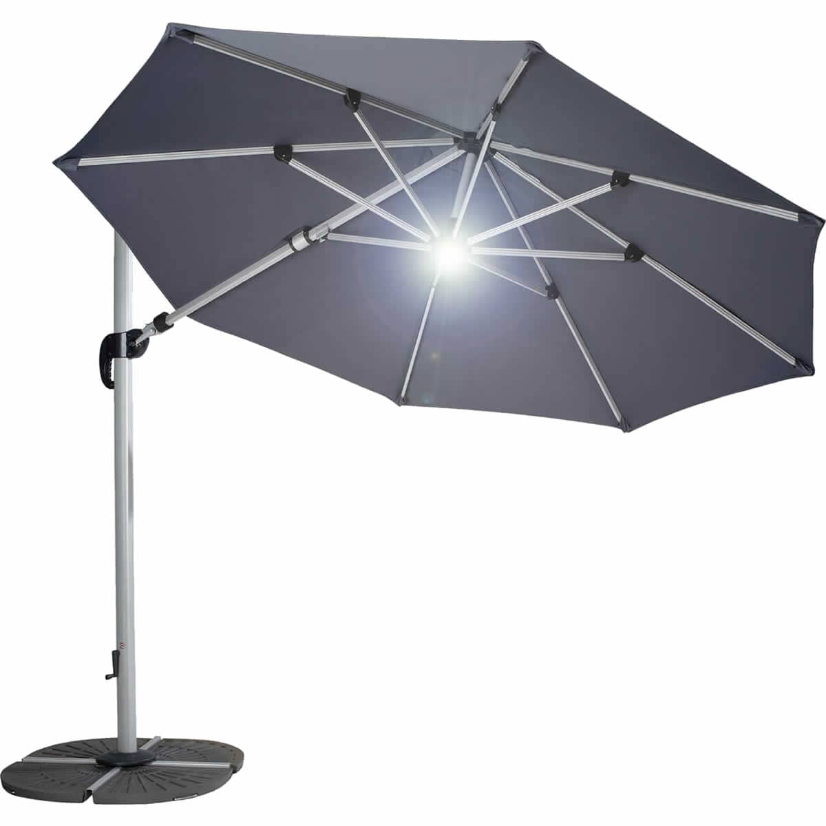 Hartman 3m Cantilever Parasol with LED Lights Champagne/Caramel