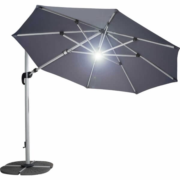 Hartman 3m Cantilever Parasol with LED Lights Champagne/Caramel