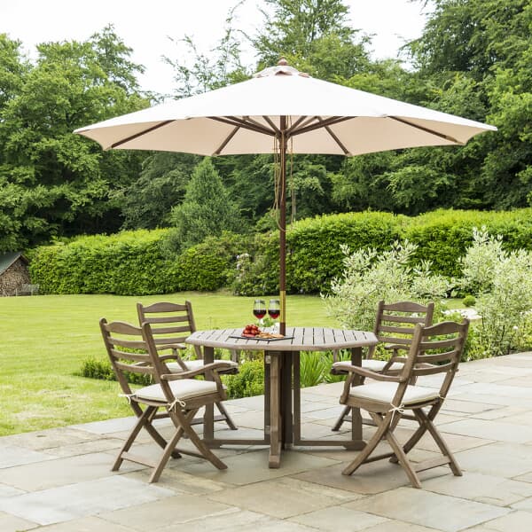 Alexander Rose Sherwood Painted Chestnut Acacia Gateleg Table 1.2 x 1