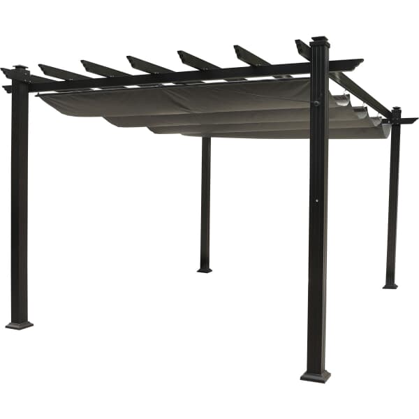 Hartman Napoli 3m x 3m Pergola Riven/Pewter - (68602631) - Garden ...