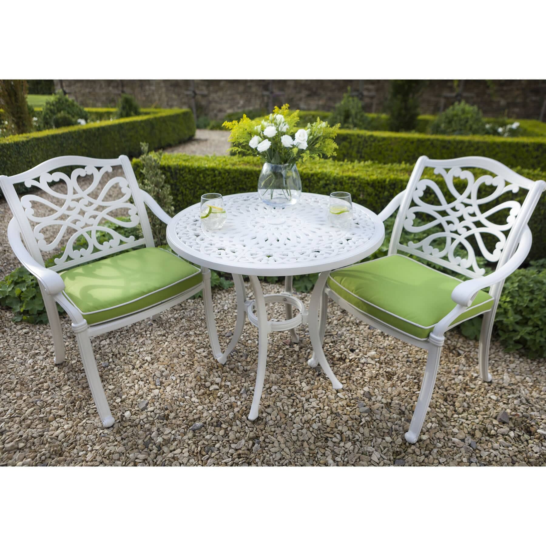Hartman Capri Zest Bistro Set Royal White/Lime (CAPZESTSET01