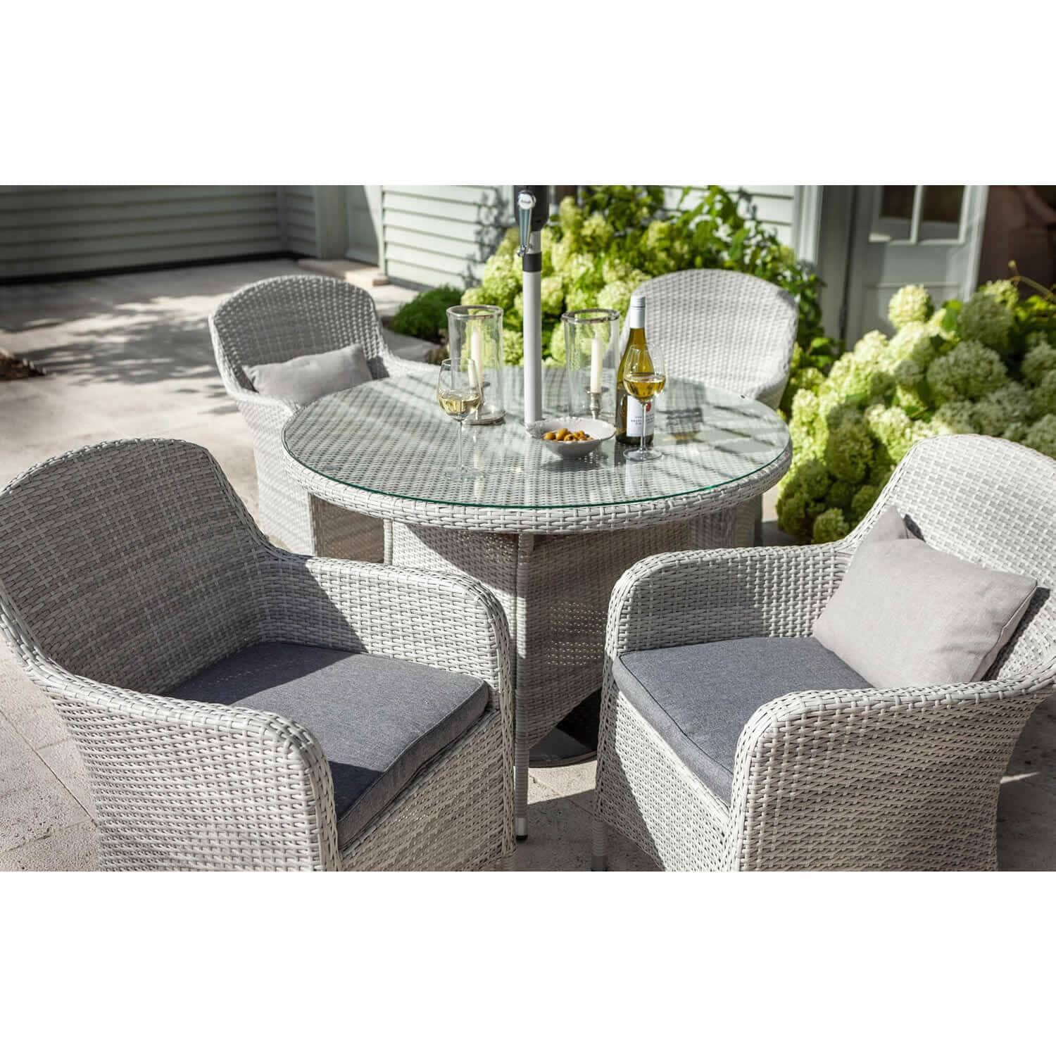 Hartman Curve 4 Seat Dining Set (HCURSET02) Garden Furniture World