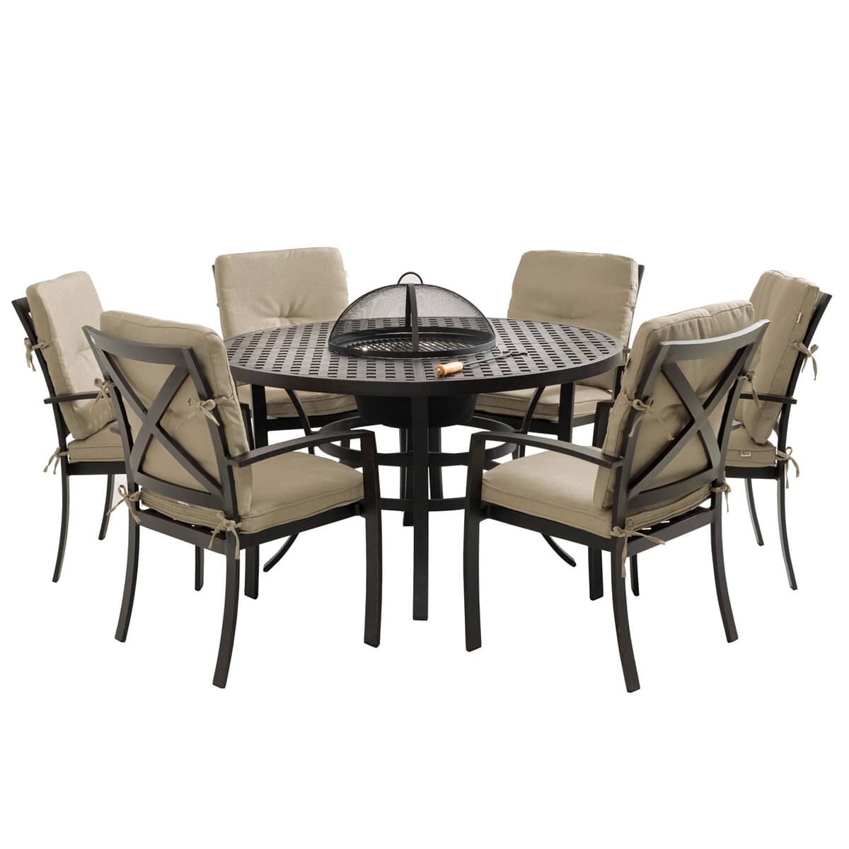 Jamie Oliver Contemporary Grilling Set Bronze With Biscuit Cushions