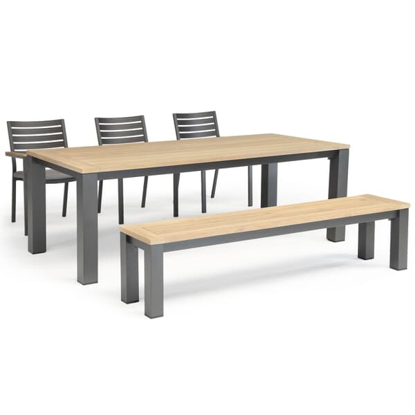 Kettler Elba Bench and Chairs Dining Set (KELBSET01) Garden
