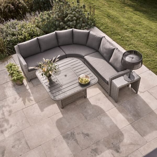 Kettler Palma Grande Corner Sofa Set with Firepit Rattan