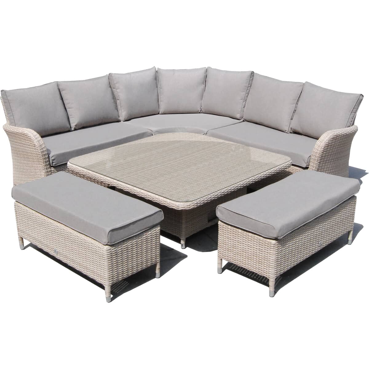 LG Outdoor Monaco Modular Curved Corner Sofa and Cushions - (MNCSET16 ...