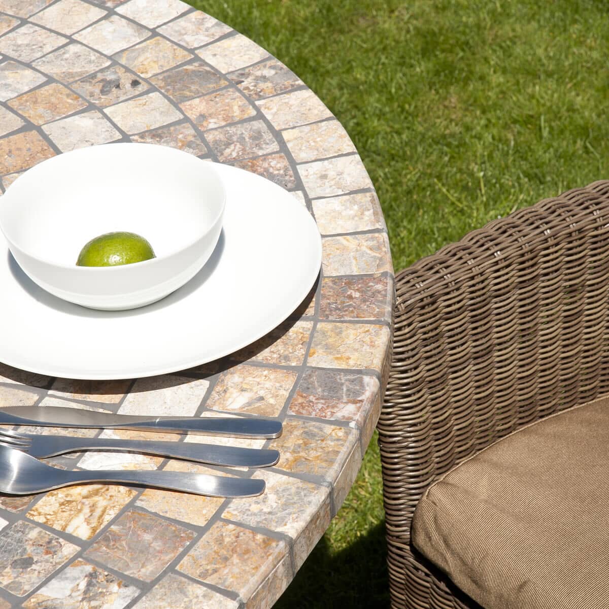 Monte Carlo 8 Seat Mosaic Curved Set (MCSET09) - Garden Furniture World