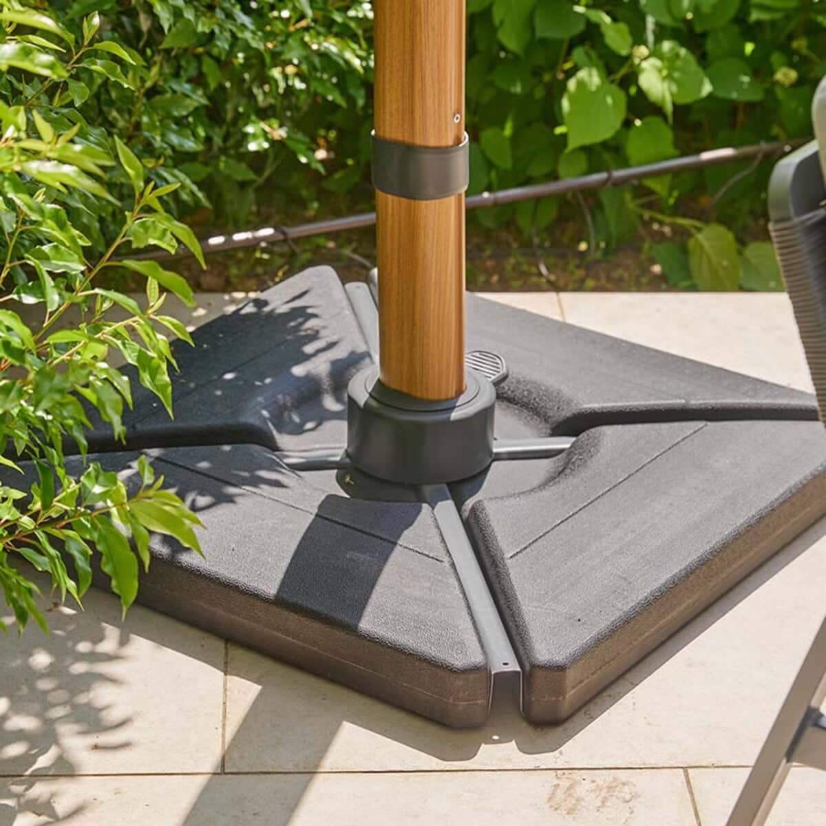 lg patio umbrella PHI VILLA 13ft Large Outdoor Double-Sided Umbrella, Rectangle, Beige uniquely designed outdoor living solutions for American families ISLAND UMBRELLA, Slate Gray, Steel,