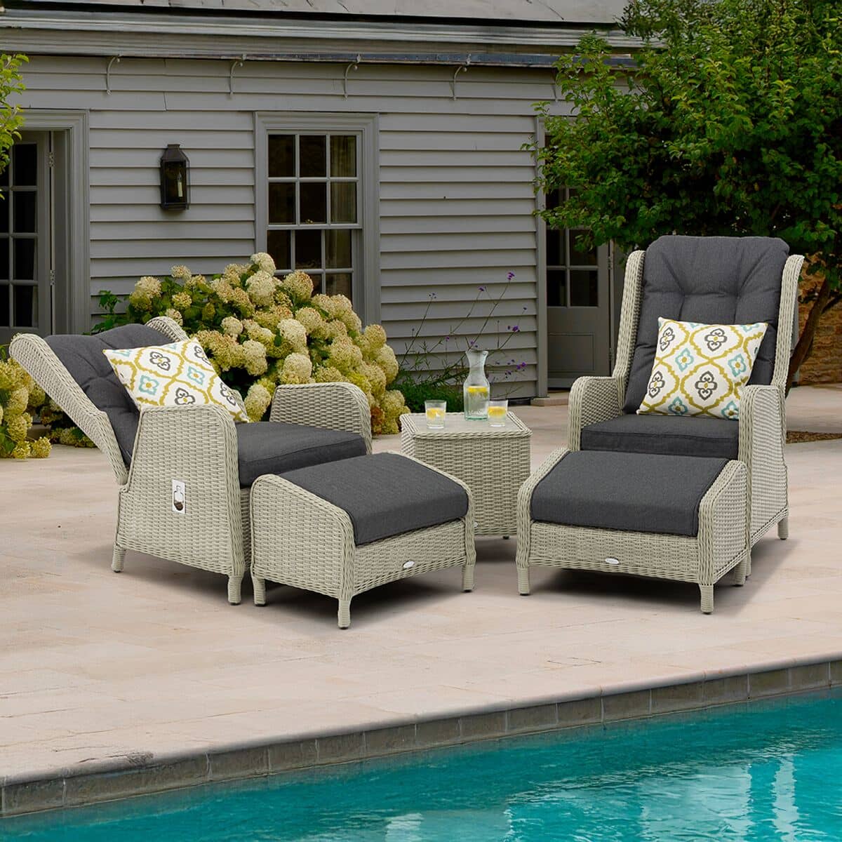 Bramblecrest Chedworth Deluxe Recliner Set with 2 Footstools