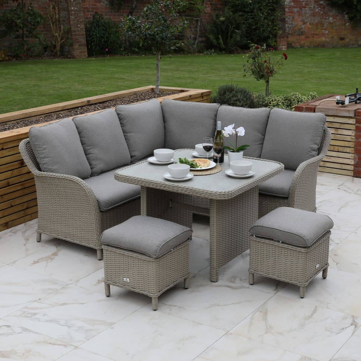 Supremo Cassano Mini Modular Set with 90cm Square Lounge Dining