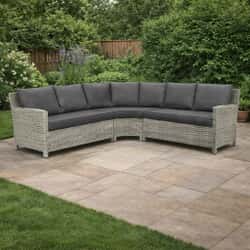 Kettler Palma Signature Grande Corner Sofa In Whitewash Weave