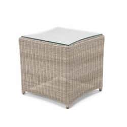 Kettler Palma Signature Square Glass Side Table Oyster