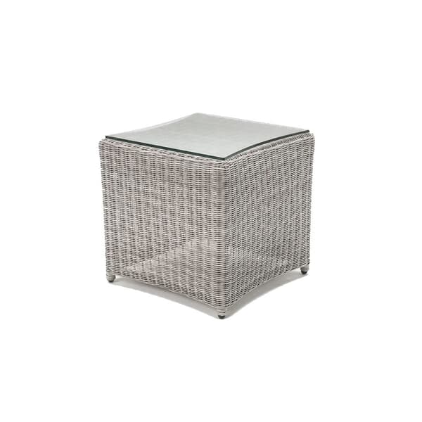 Kettler Palma Signature Square Glass Side Table Whitewash