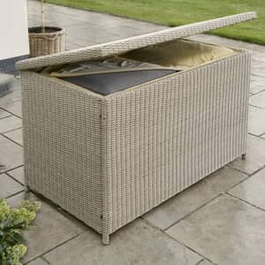 Kettler Palma Signature Cushion Box with Liner Whitewash (H85cm x W79.5 x L142.5cm)