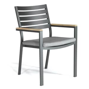 Kettler elba Signature Dining Chair inc Seat Pad Grey