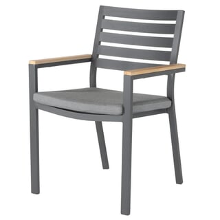 Kettler elba Signature Dining Chair with Seat Pad In Rich Teak 