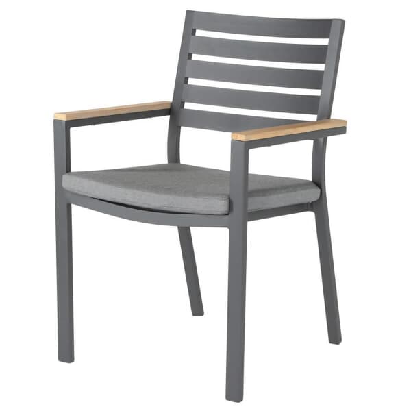 Kettler elba Signature Dining Chair with Seat Pad In Rich Teak