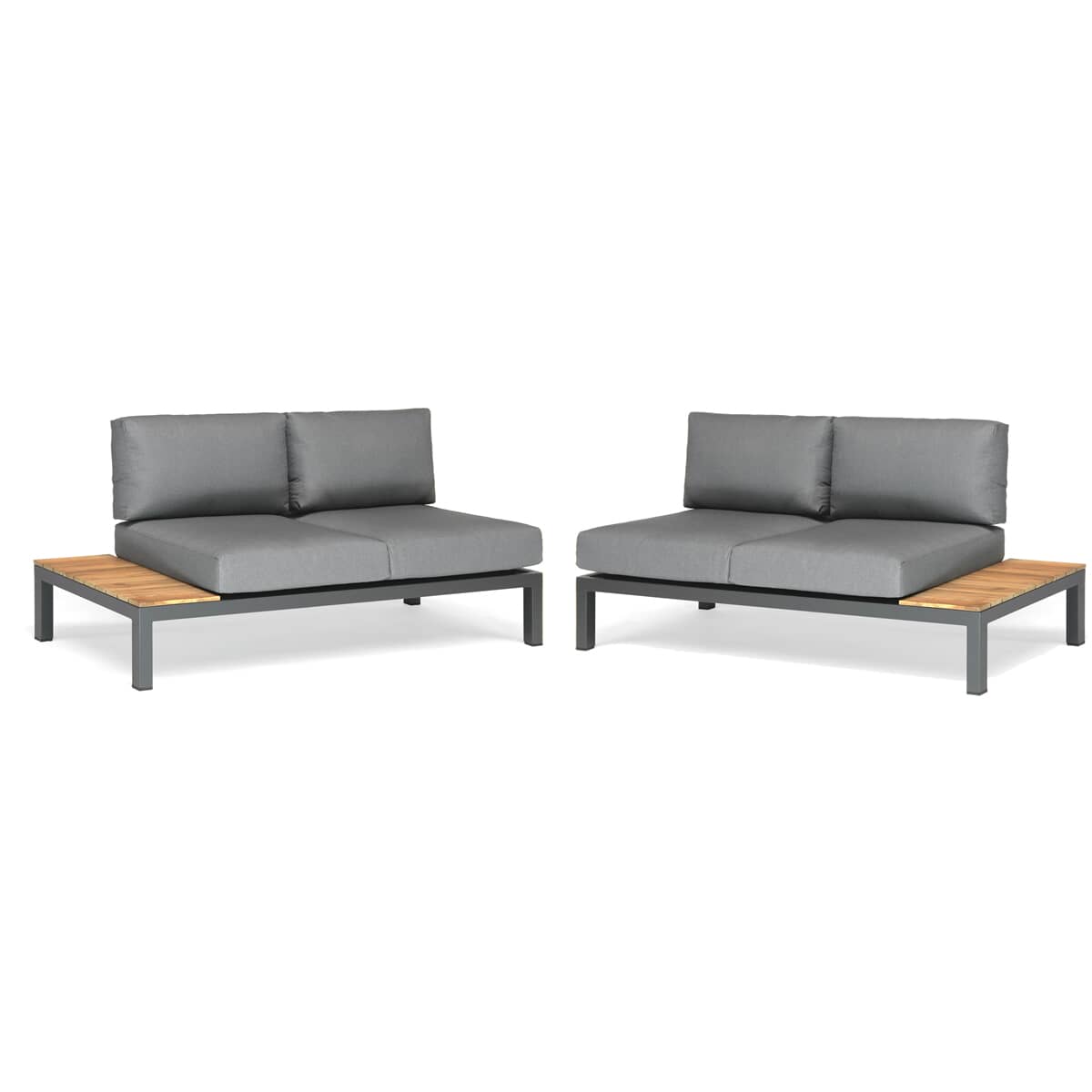 Kettler elba Signature Low Lounge Left and Right Sofas with Teak Side Tables Teak/Anthracite New for 2025