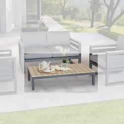Kettler elba Signature Rectangular Coffee Table Teak Top Grey
