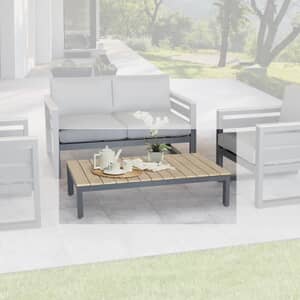Kettler elba Signature Rectangular Coffee Table Teak Top Grey