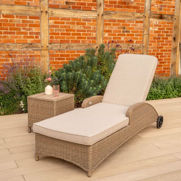 Kettler Derwent Reclining Sunlounger With Cushion