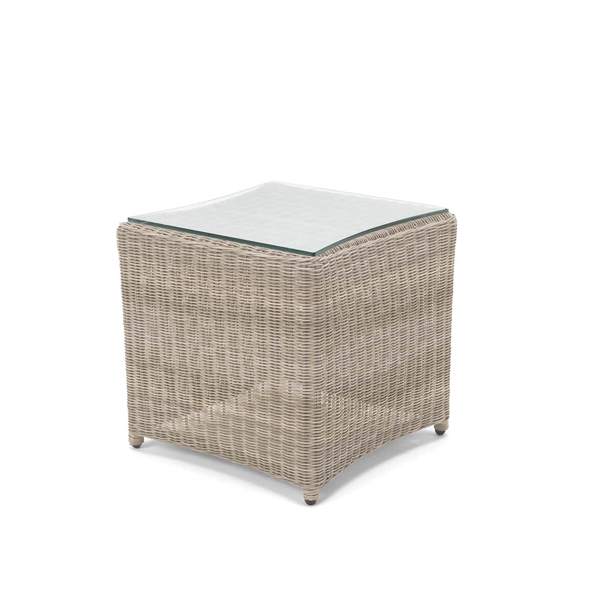 Kettler Palma Wicker Side Table 45x45cm Oyster (01025343310