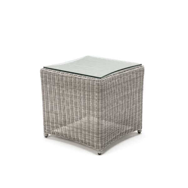 Kettler Palma Wicker Side Table Square 45 cm x 45 cm - Whitewash
