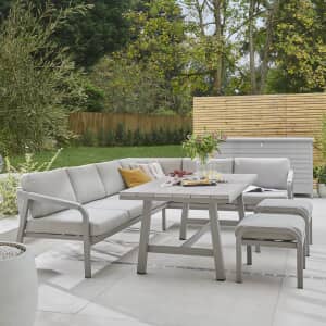 Kettler Como Corner Sofa Casual Dining Lounge Set with Footstools