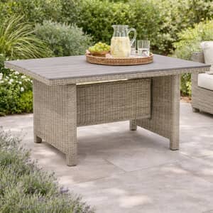 Kettler Palma Slat Top Table In Oyster (h68cm x w148cm x d78.5cm)