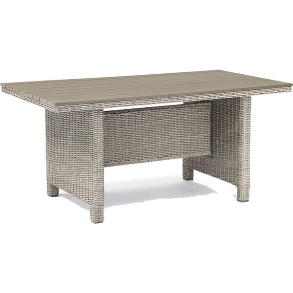 Kettler Palma Table Slat Top In Whitewash (h68cm x w148cm x d78.5cm)
