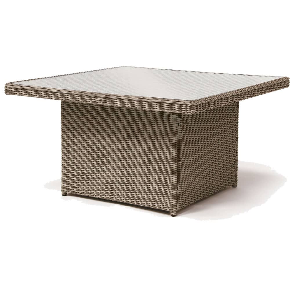 Kettler Palma 120cm Table Rattan With Glass Top (01933202100