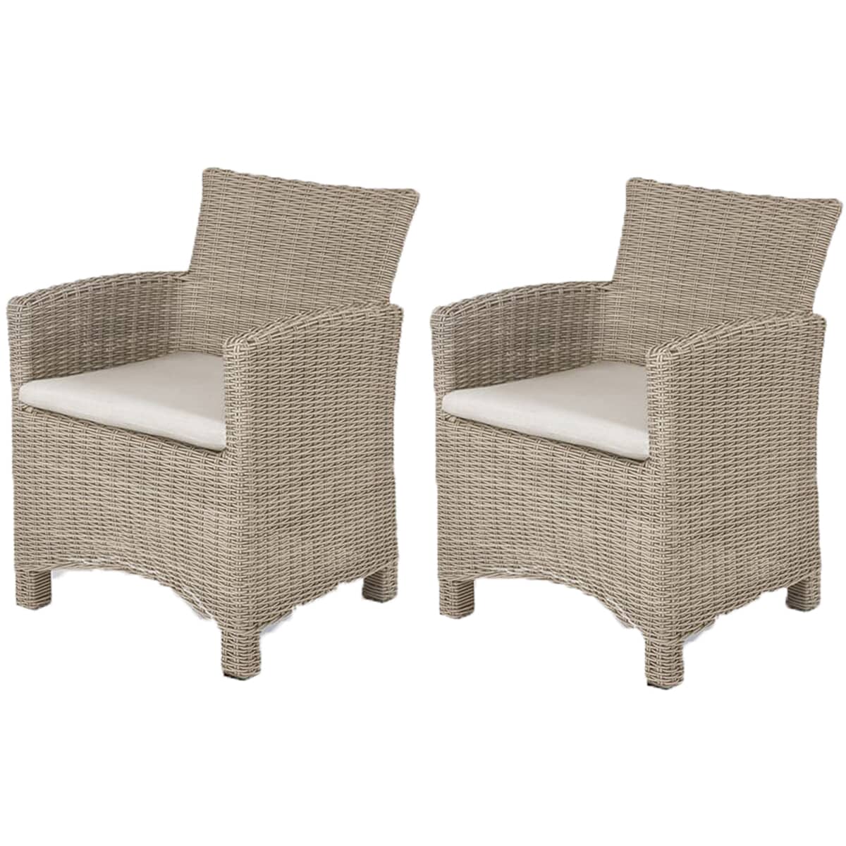 Kettler Palma Dining Chair Oyster/Stone (Pair) (01933503310