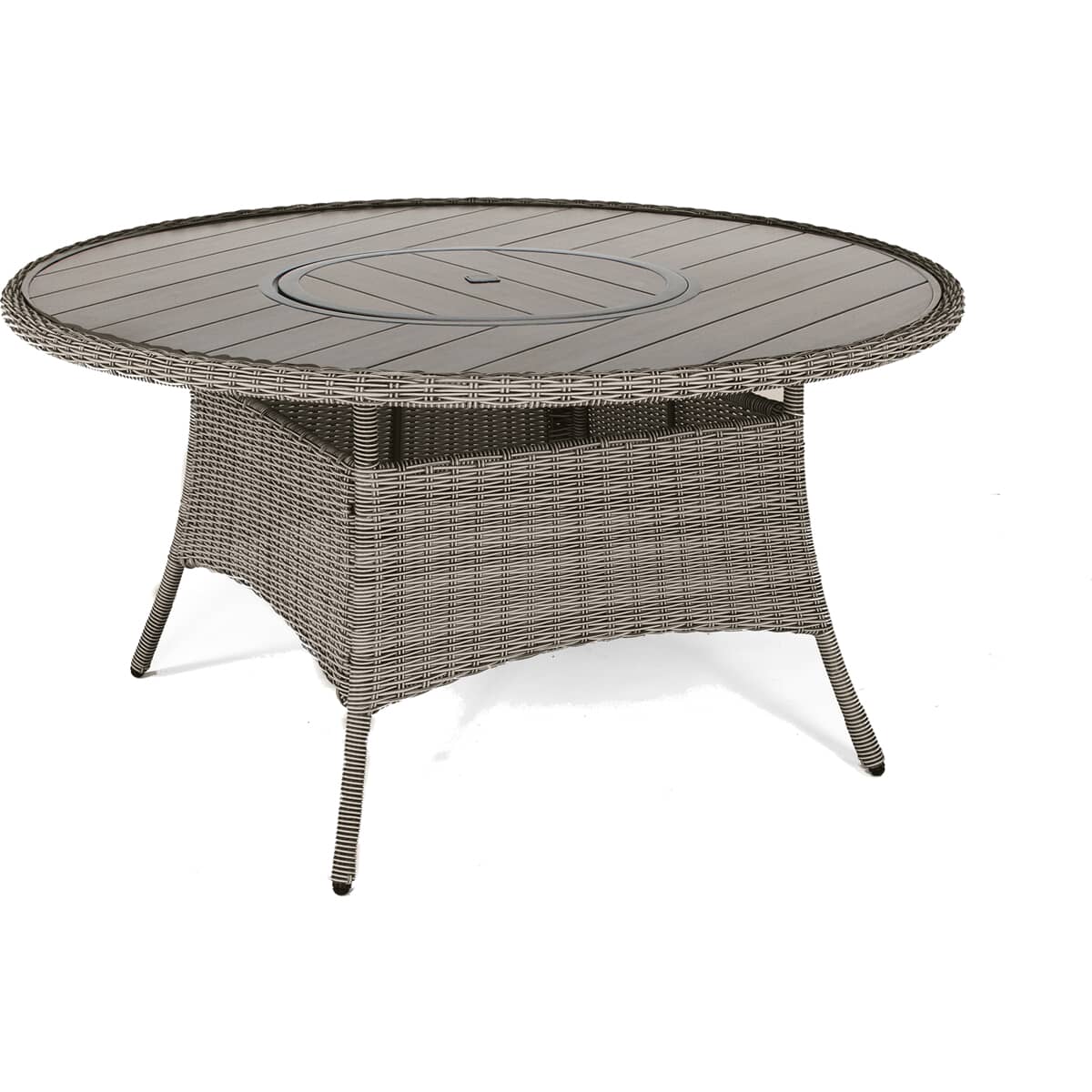 Kettler Palma Dining 140cm Round Table Rattan with Aluminium