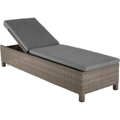 Kettler Palma Lounger - Rattan with Grey Taupe Cushions